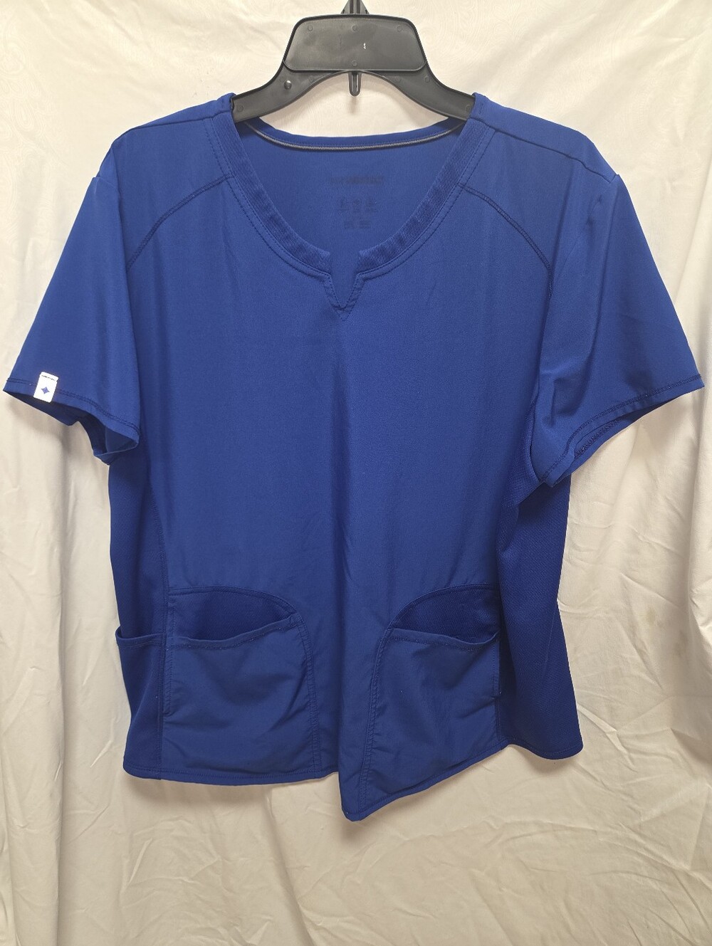 ScrubStar Women's Blue XL Scrub Shirt Multiple Pockets 27" Length